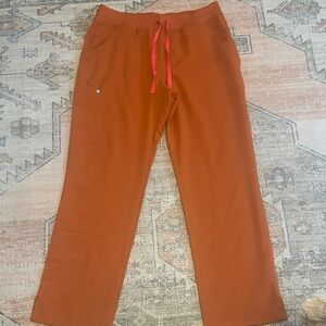 Figs Burnt Orange Scrub Pants XL Tall